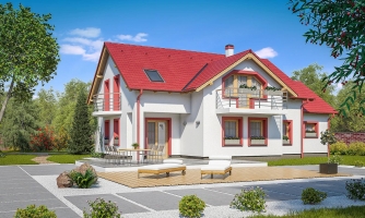 Attraktives Haus für größere Familien, mit Garage und Zimmer im Erdgeschoss.